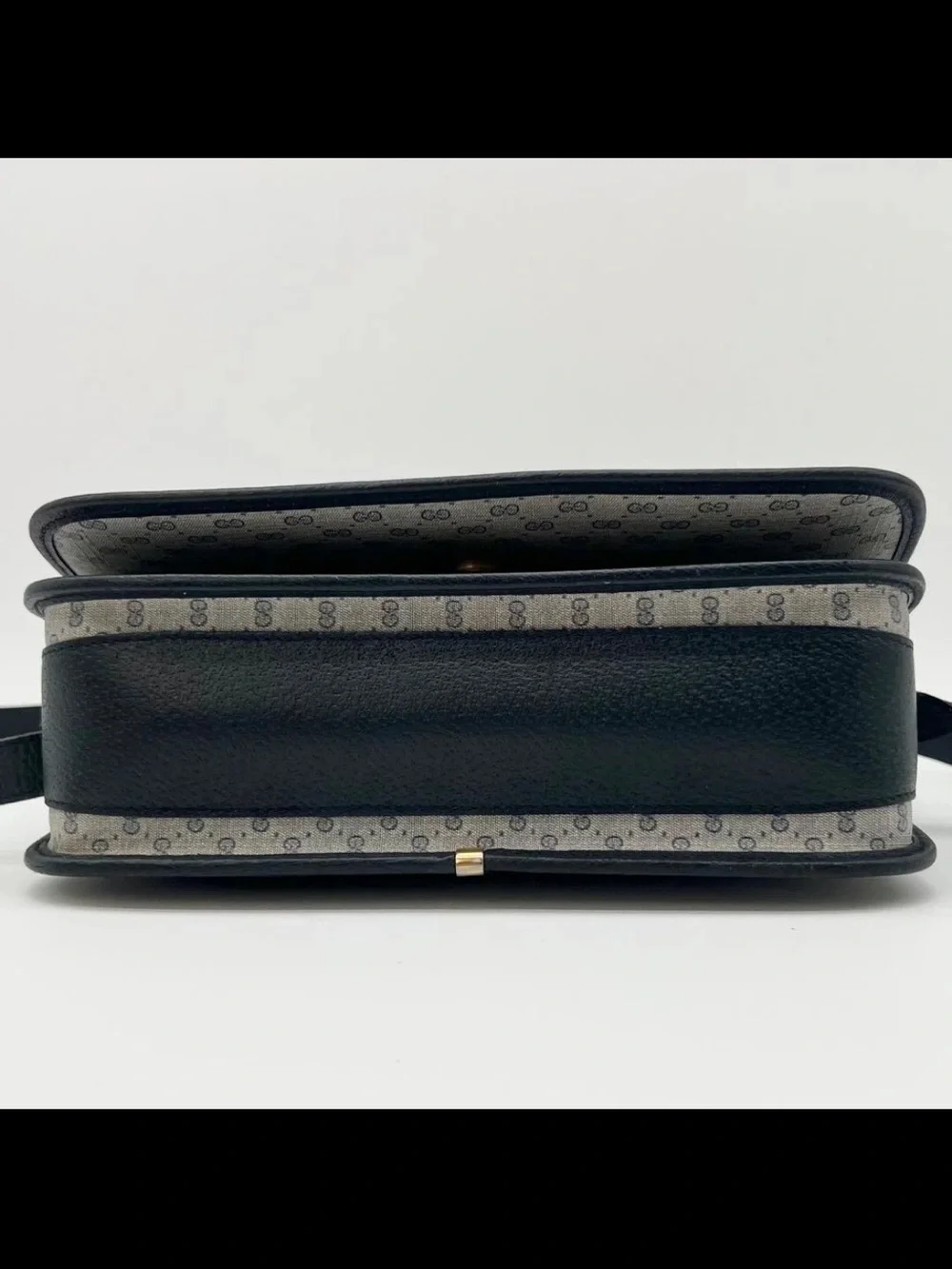 Gucci Gray/Black Monogram Messenger Bag